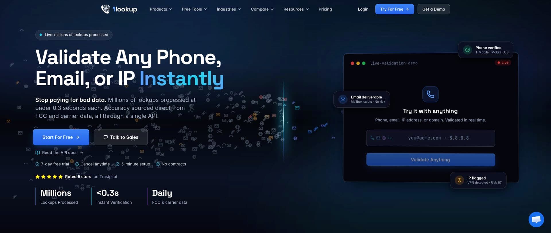 1Lookup homepage