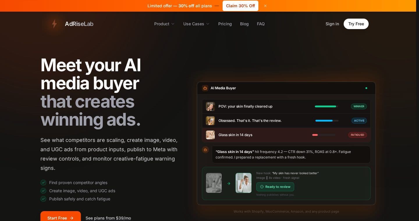 Homepage screenshot