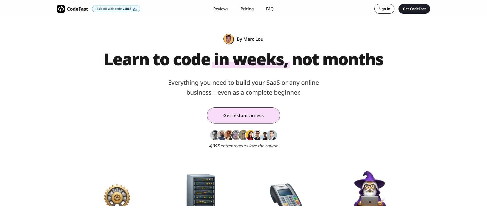 CodeFast homepage