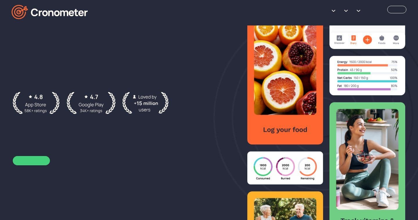 Cronometer homepage