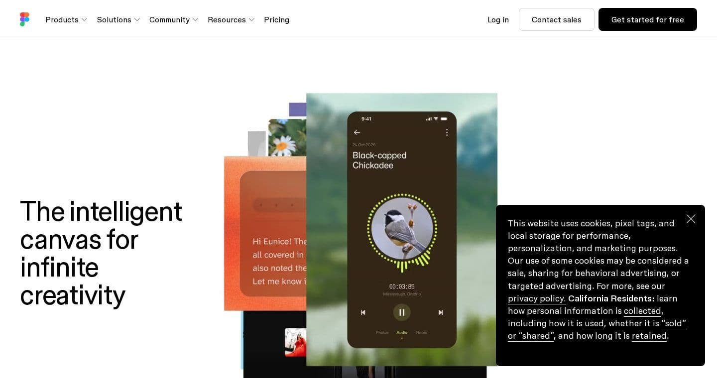 Figma homepage