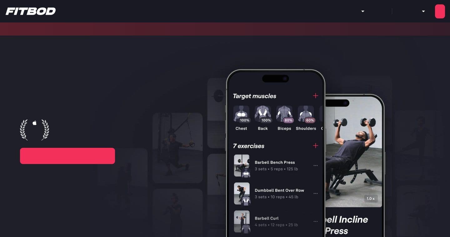 Fitbod homepage