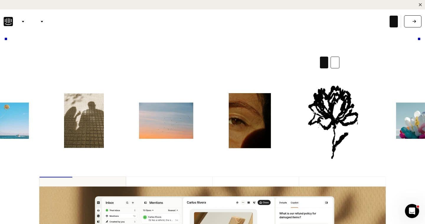 Intercom homepage