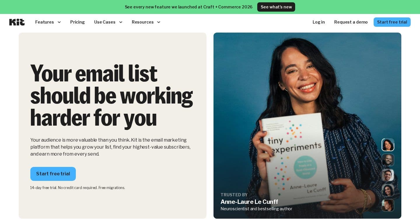 Kit homepage