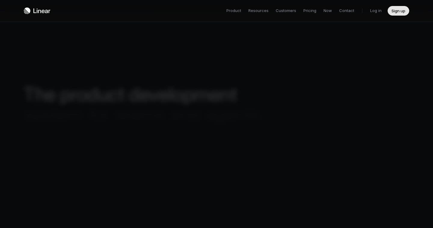 Linear homepage