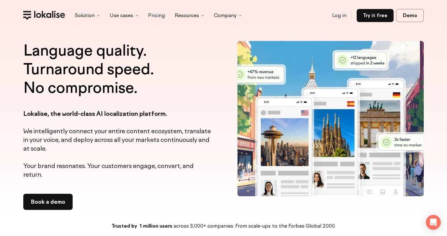 Lokalise homepage