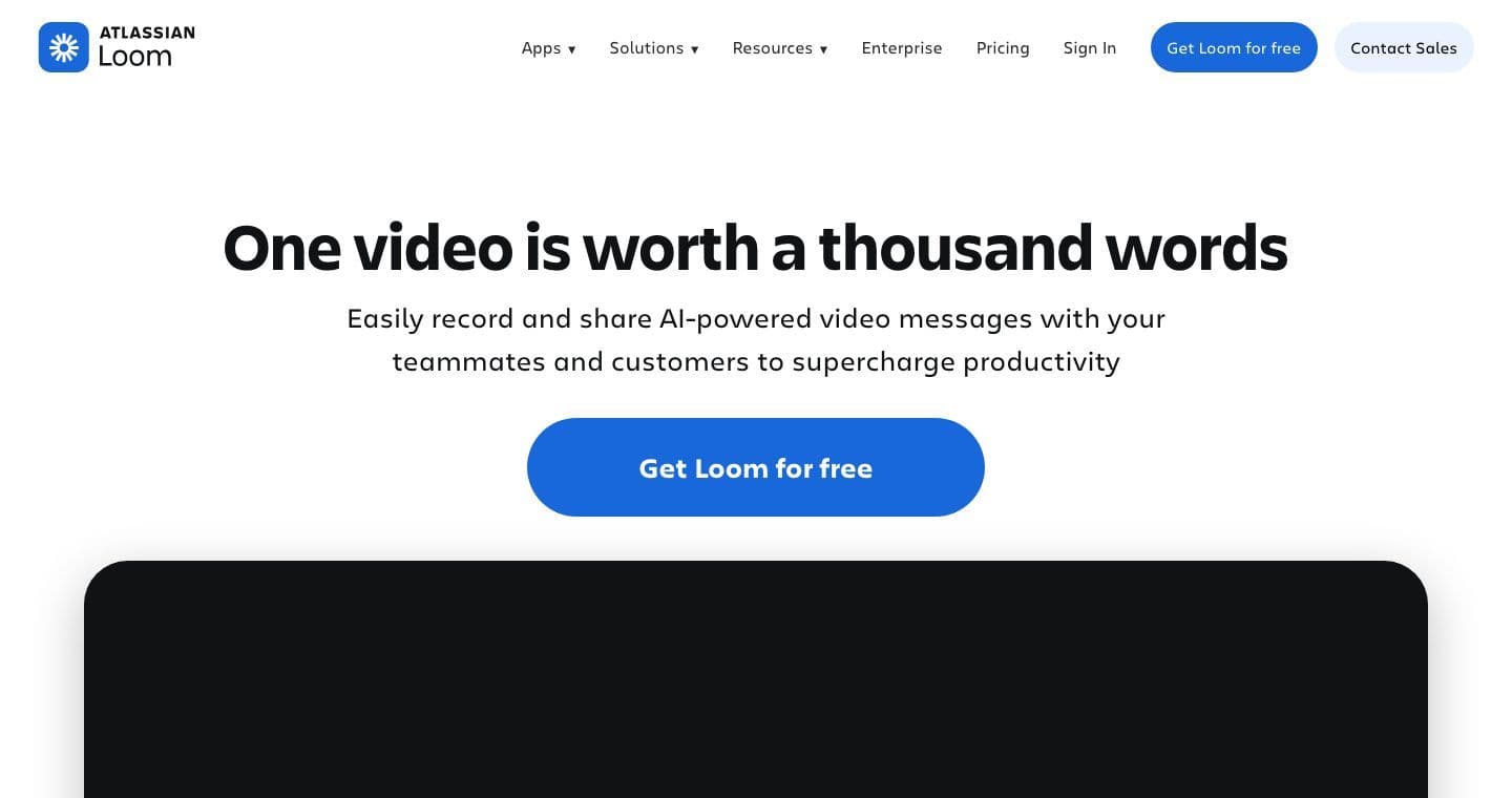 Loom homepage