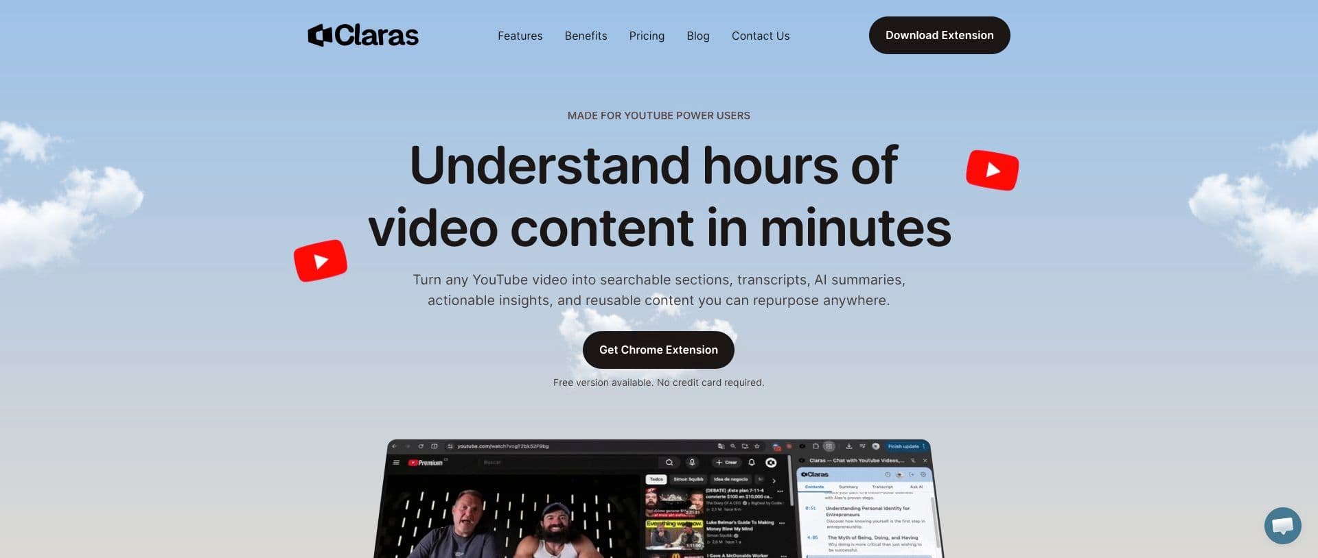 Claras homepage