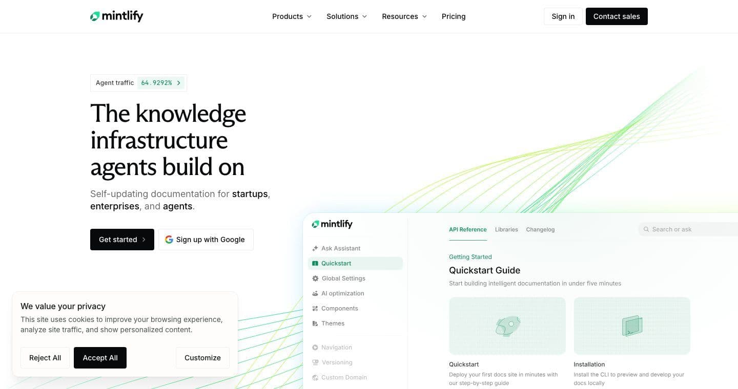 Mintlify homepage