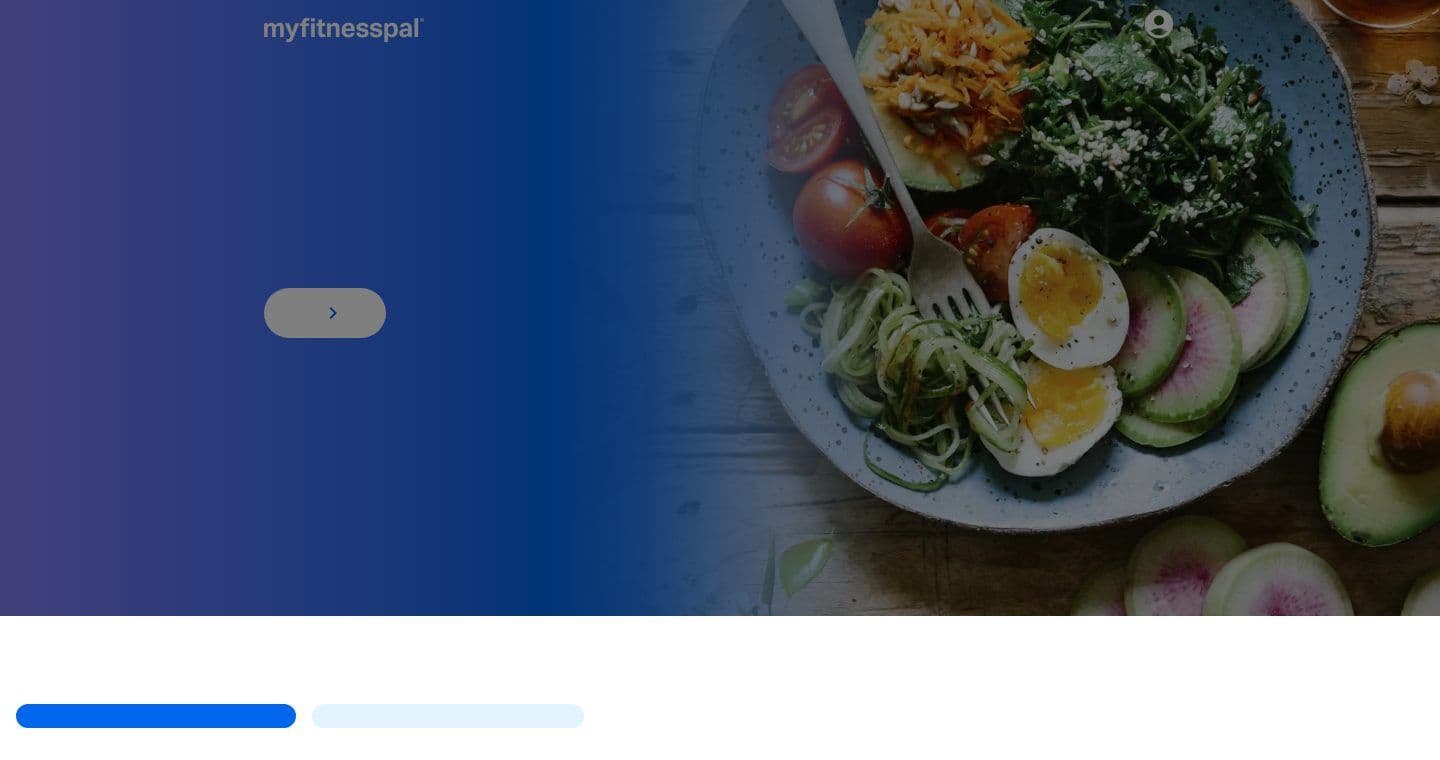 MyFitnessPal homepage
