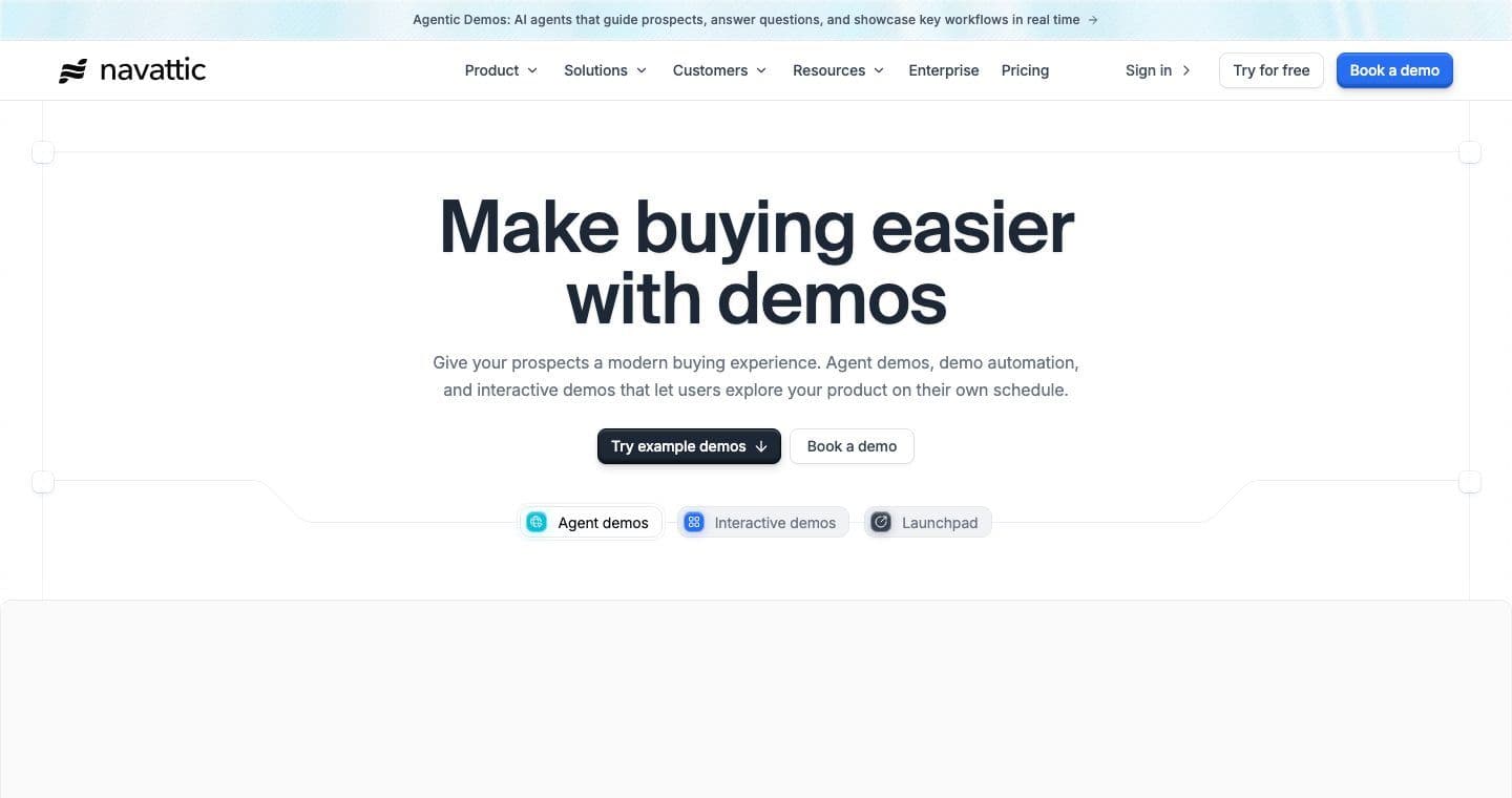 Navattic homepage