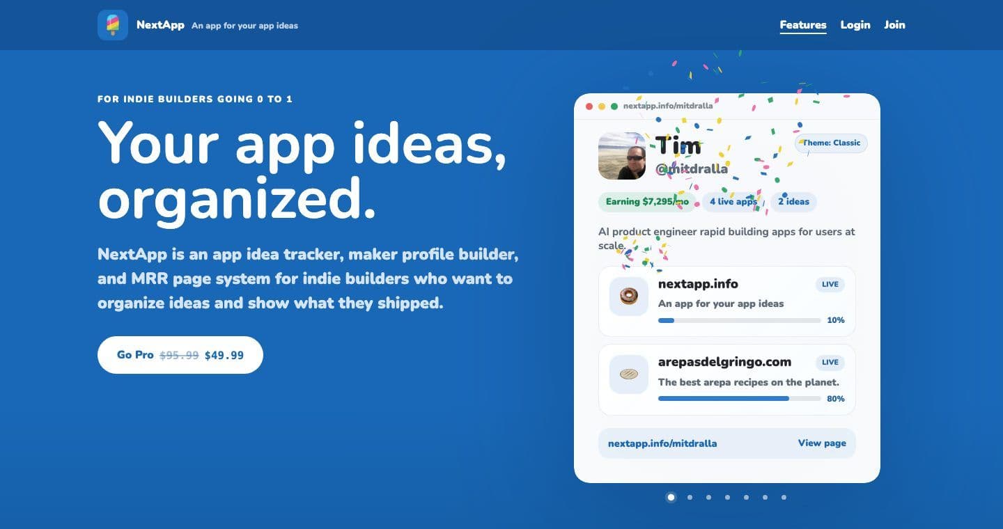 NextApp homepage