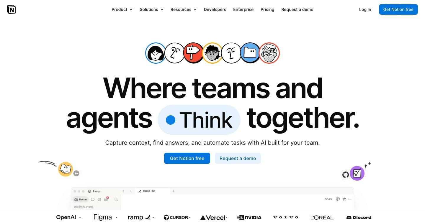 Notion homepage