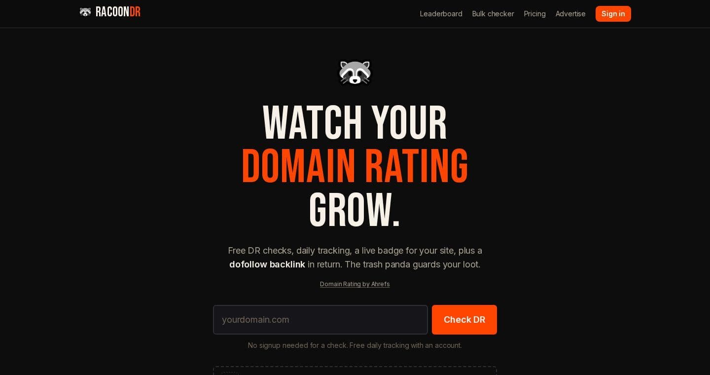 Homepage screenshot