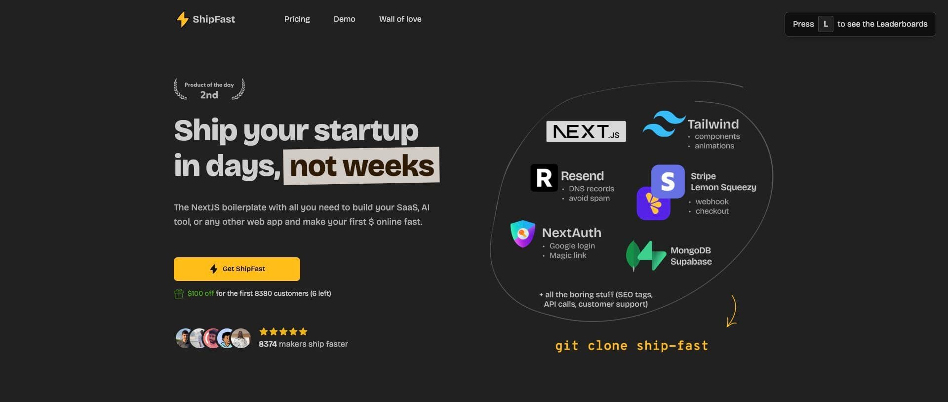Launch Your Startup in Days, Not Weeks homepage