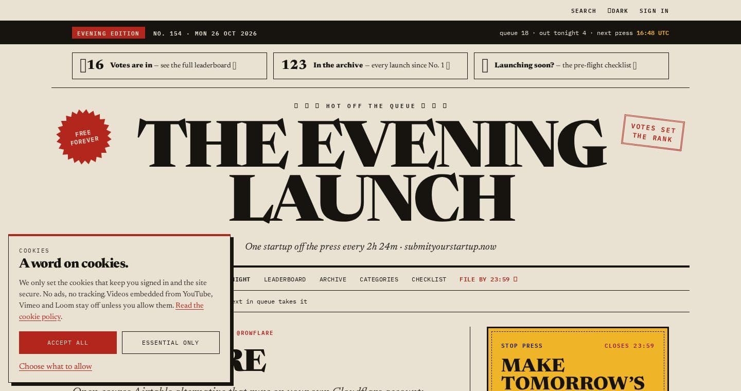 Homepage screenshot