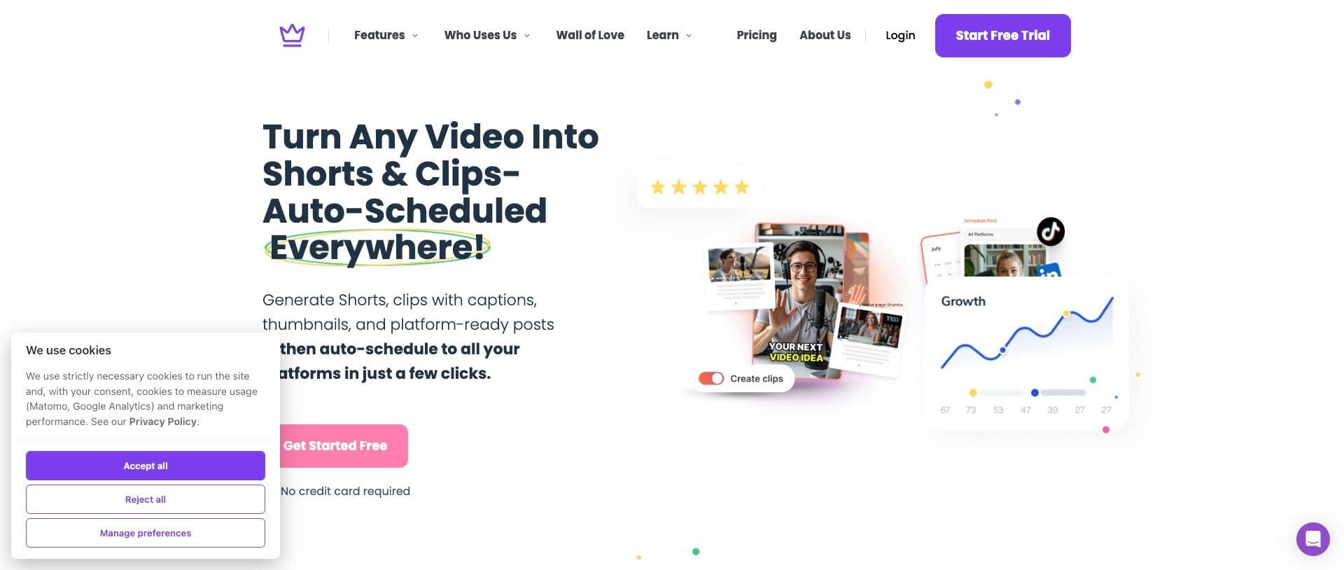 Taja AI homepage