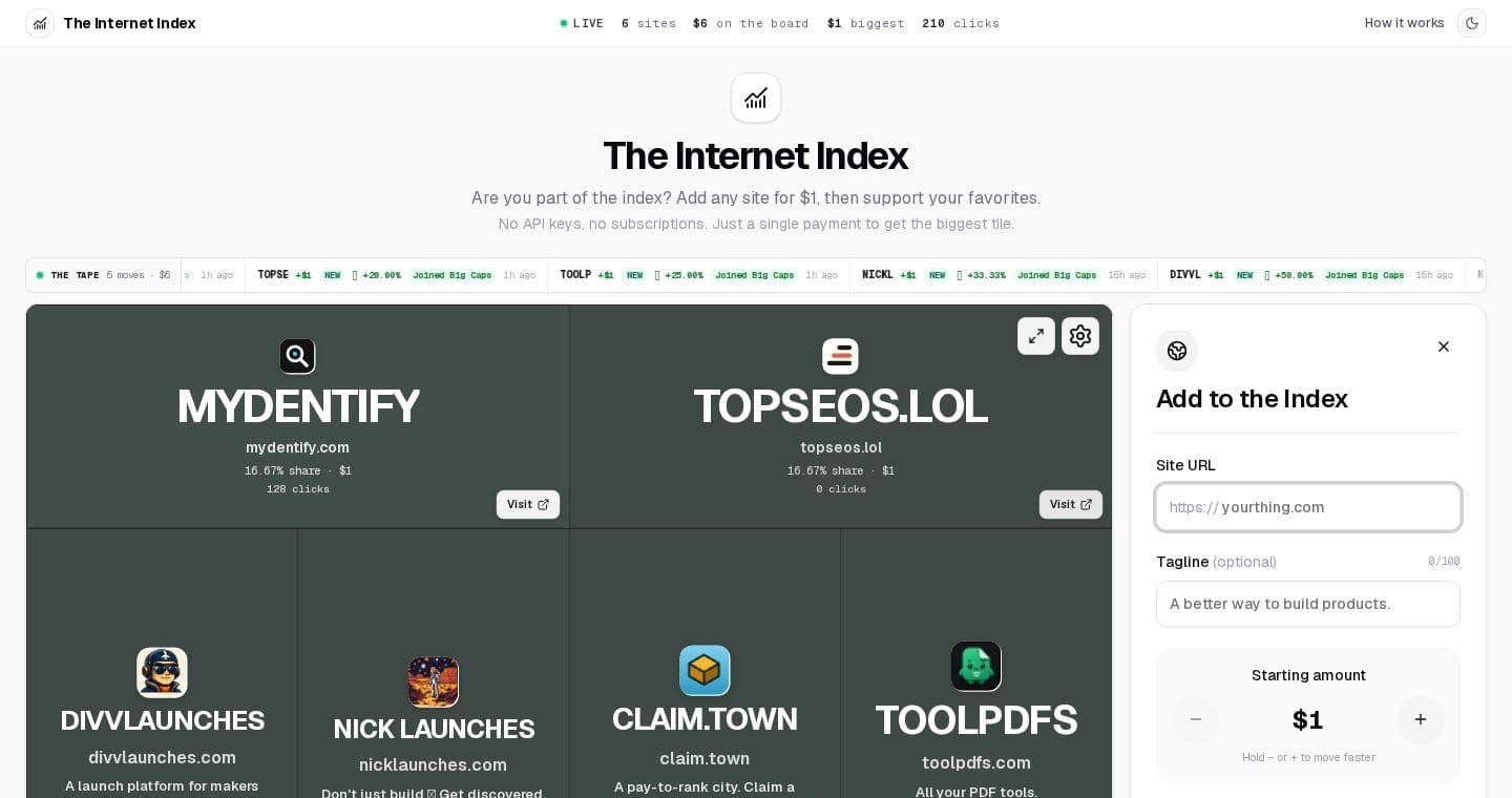 Homepage screenshot