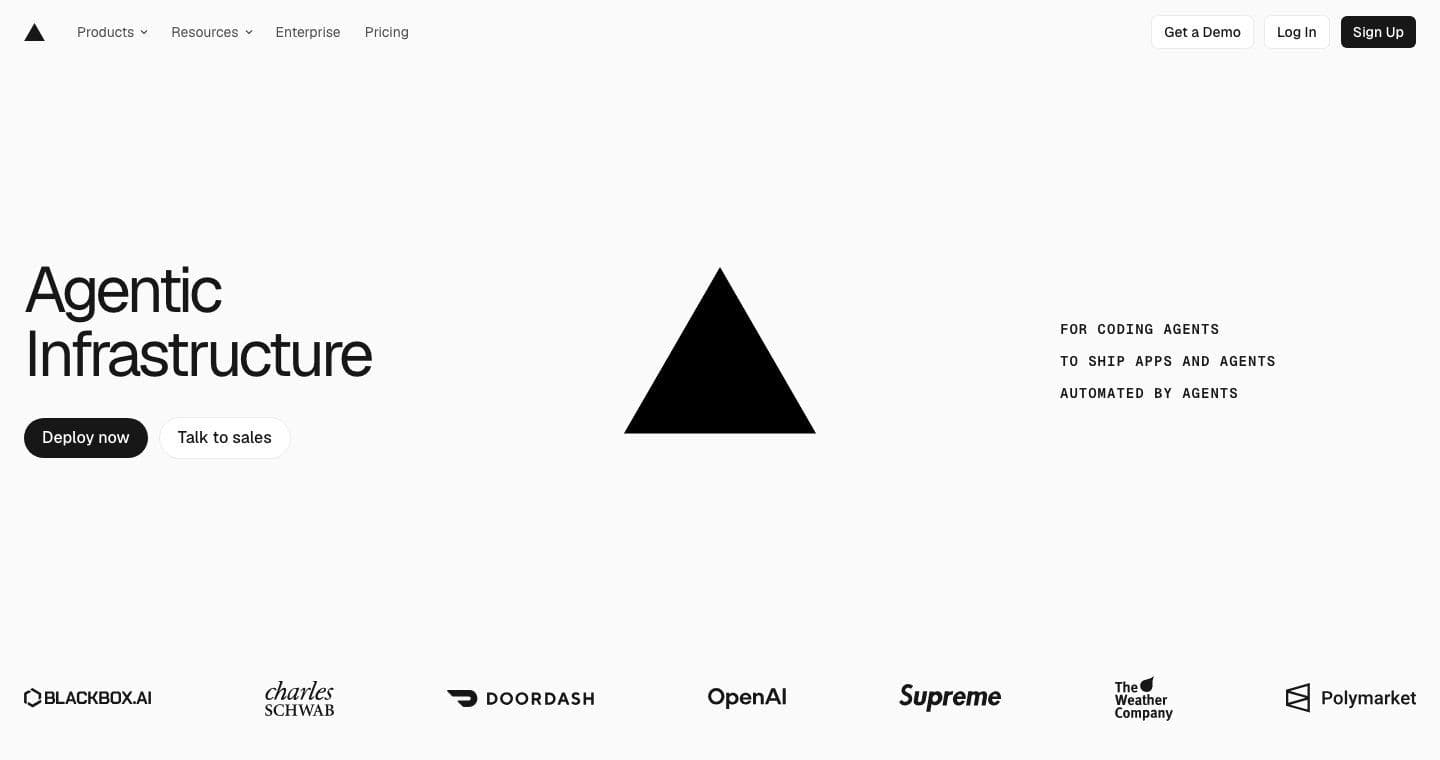 Vercel homepage