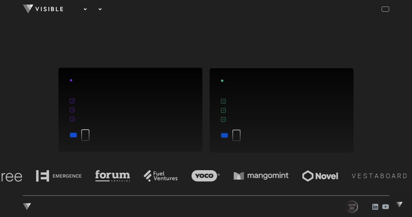 Visible homepage
