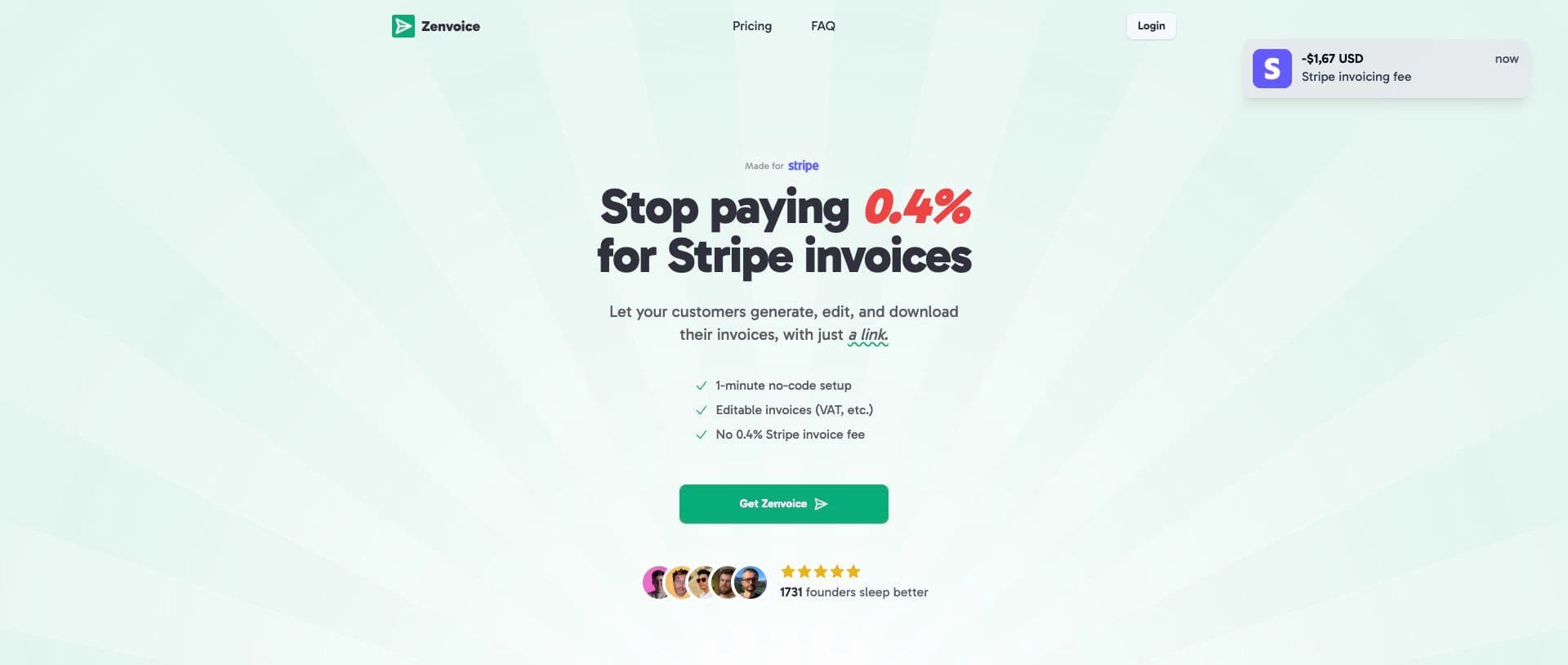 Tired of managing Stripe invoices? homepage
